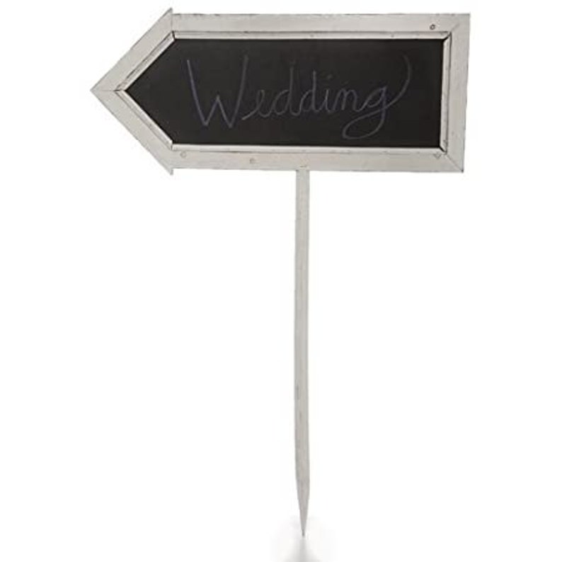 Rustic Wedding Sign Chalkboard Arrow Sign Wedding Direction Sign Wood Arrow Wedding Sign Wedding Reception Sign Party Sign Blackboard Arrow image 1