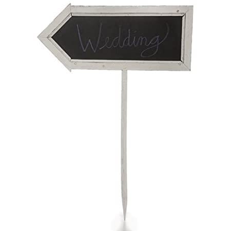Right Arrow Design 13.25 x 3.5 Inches, 6 Pack Hanging Chalkboard Signs 
