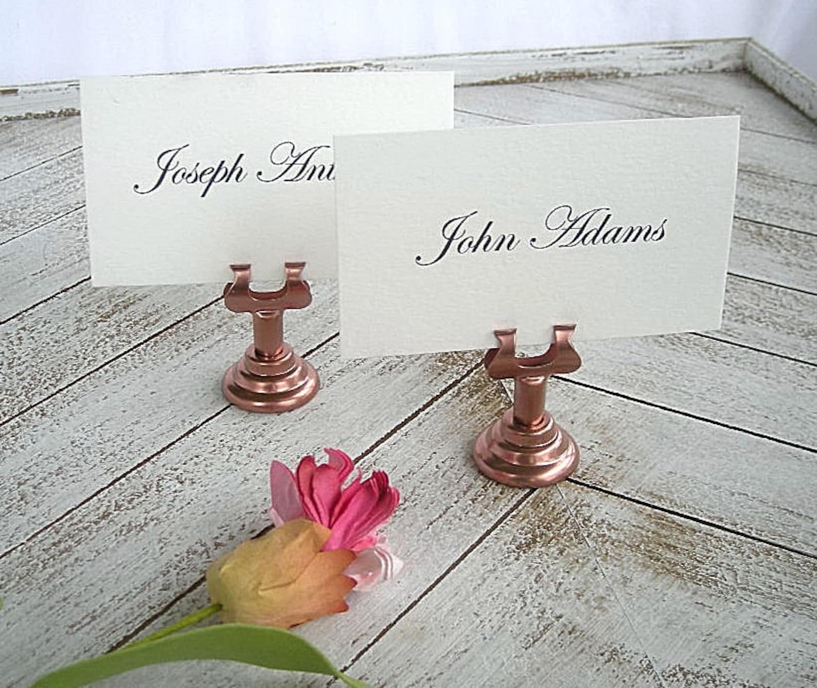 Gold Table Card Holders Rose Gold Place Card Holders Wedding Etsy
