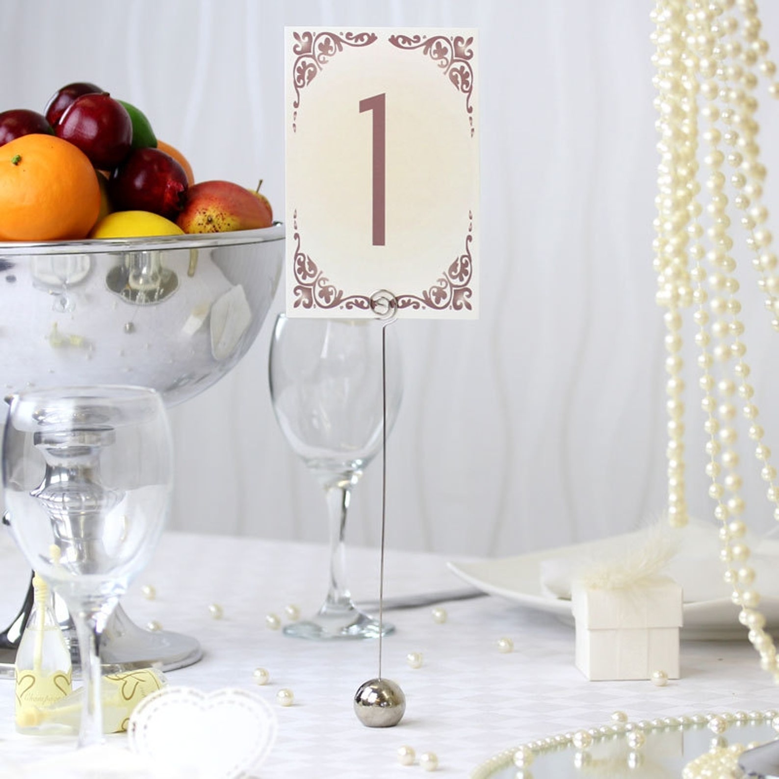 Table Number Holder Wedding Tall Table Number Holders Silver or Gold
