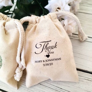 Personalized Wedding Favor Bags Custom Wedding Favor Bags Cotton Muslin ...