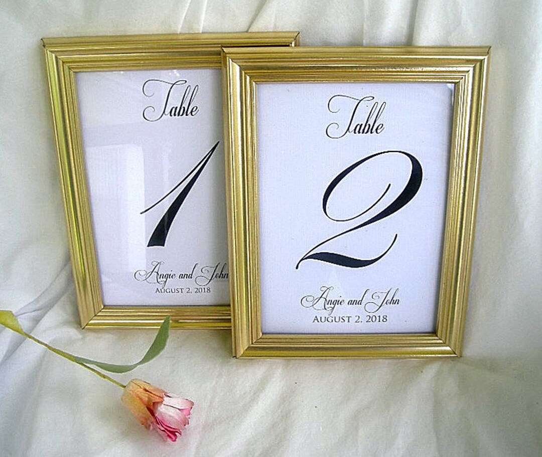 Table Number Frame Wedding Table Card Frames Gold Picture Frame Gold