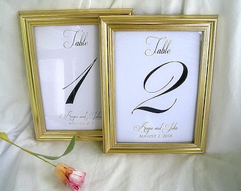 Table Number Frame Wedding Table Card Frames Gold Picture Frame Gold Table Card Frame Wedding Table Card Elegant Reception Centeripiece Gold