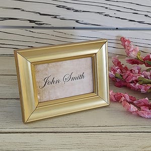 Gold Table Card Frames Gold Mini Frames Vintage Place Cards Wedding Table Card Holders Gold Table Cards Gold Mini Picture Frames