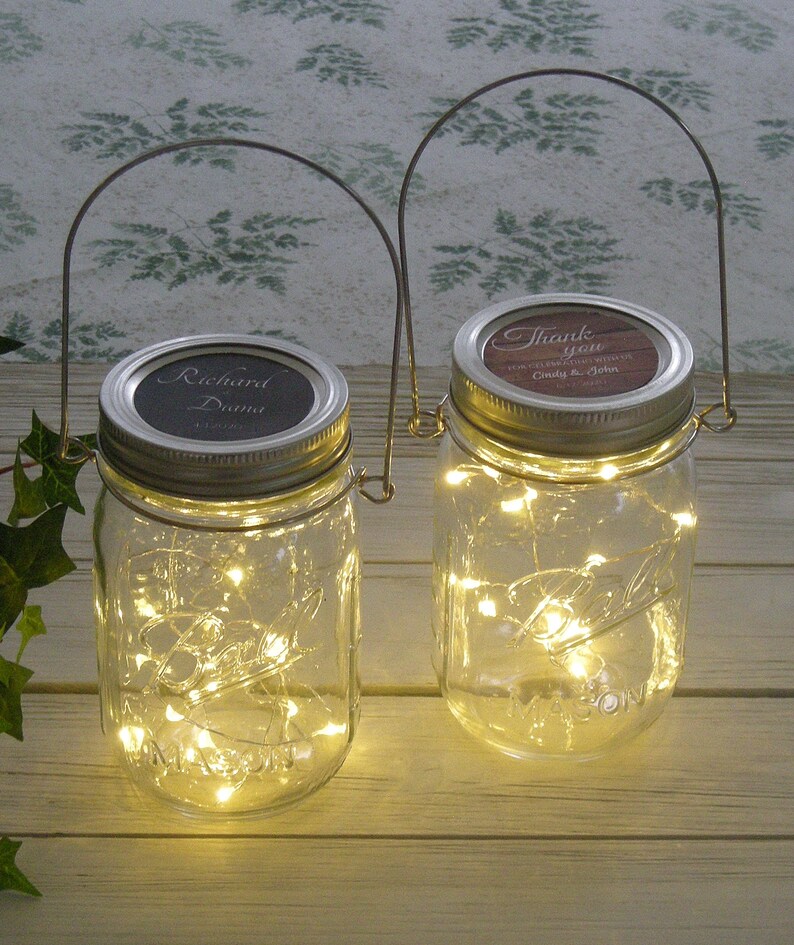 Fairy Light Jars Mason Jar Lights Wedding Lights Rustic Lantern Firelfly Lights Vintage Hanging LIghts Hanging Party Deocration String Light image 5