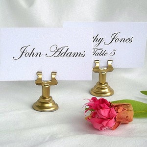 Gold Place Card Holders Wedding Menu Holder Gold Harp Cast - Etsy