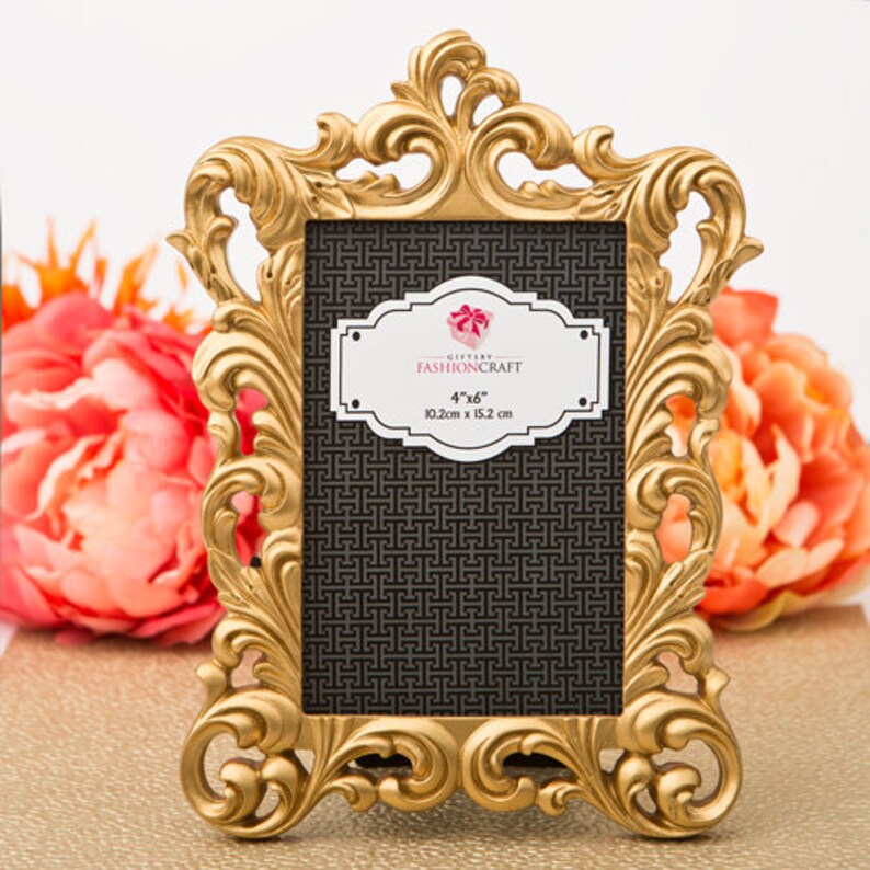 Table Card Frame Wedding Number Holder Gold Image 0