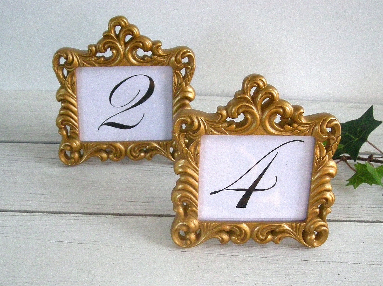 Table Card Frame Gold Place Card Frame Wedding Place Cards Etsy