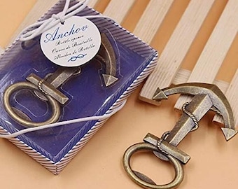 Anchor Bottle Opener Wedding Favor Personalized Nautical favors Bronze Rustic Custom Wedding Favor Wine Wedding Favors Beach Wedding favors