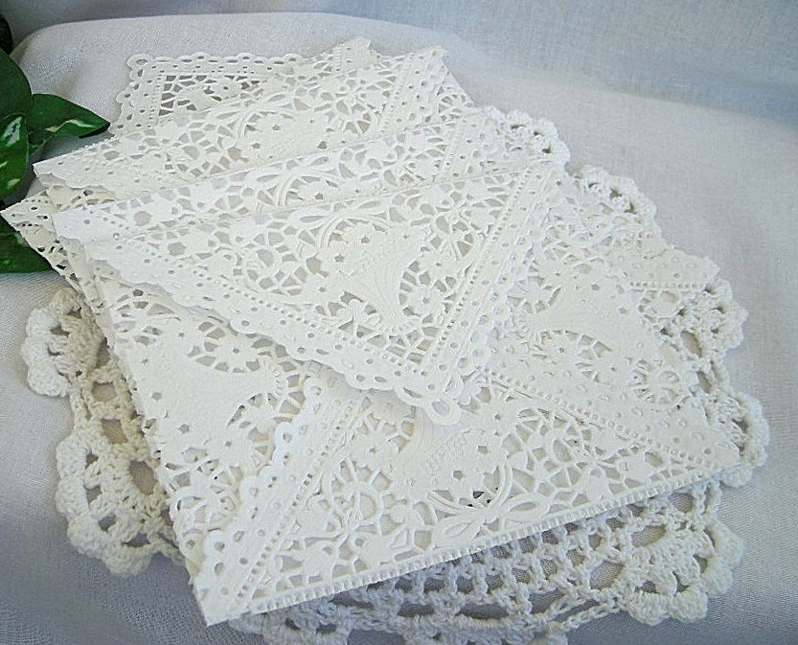 Square Paper Doilies Paper Lace Doily to make Lace Envelope Etsy