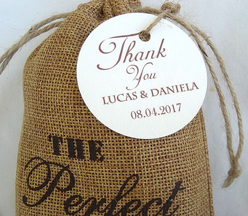 Wedding Burlap Favor Bags Primitive Rustic the Perfect Blend Etsy