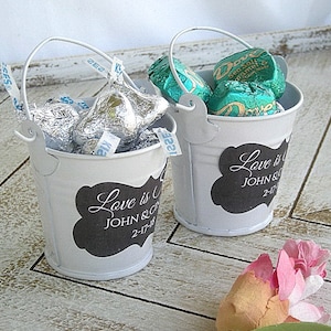 Home Garden Candy Favor Box Pail Bucket Metal Party Household Candy Wedding 