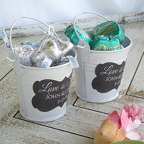 Wedding Favor Tin Buckets Etsy