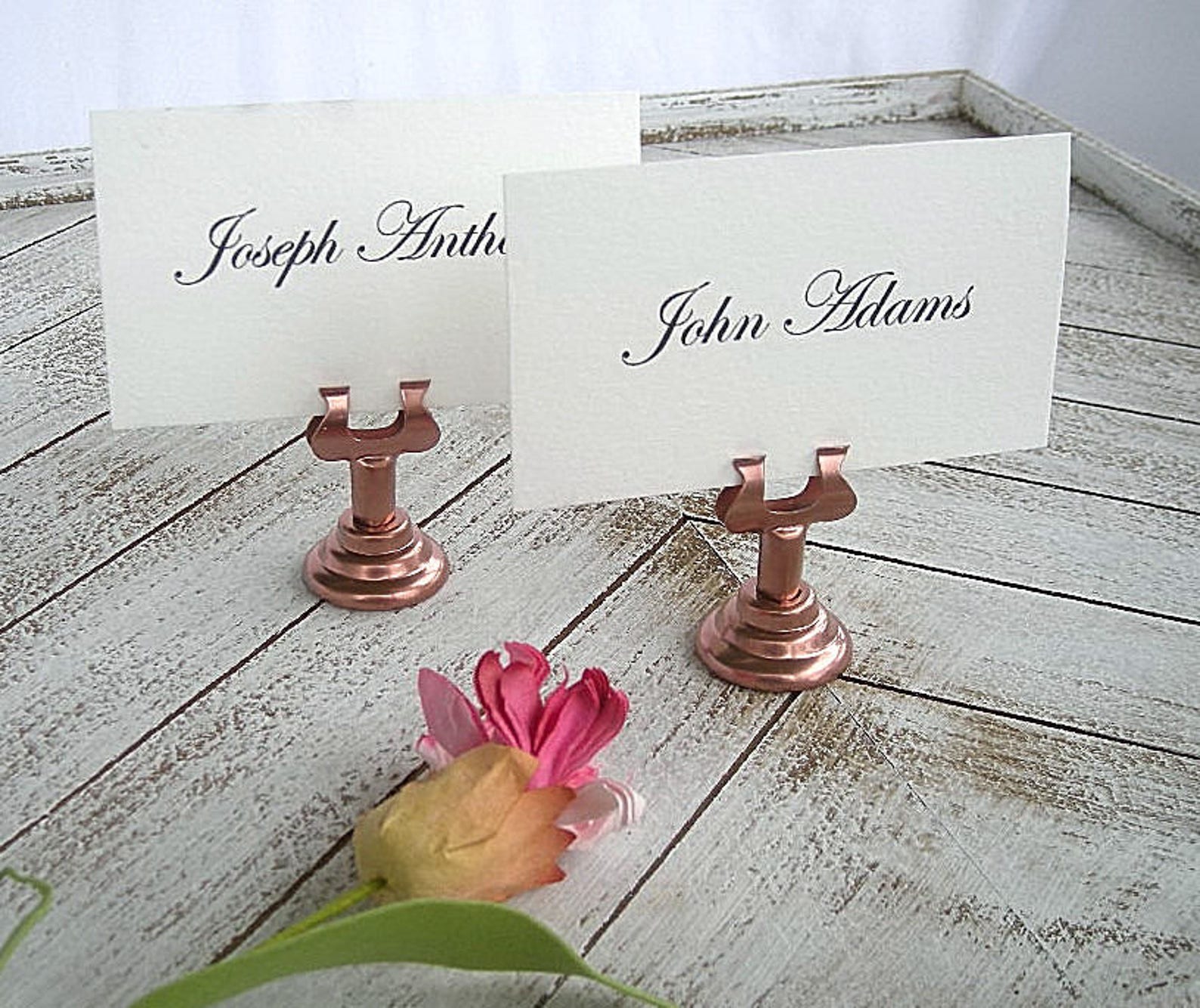 Gold Table Card Holders Rose Gold Place Card Holders Wedding Etsy