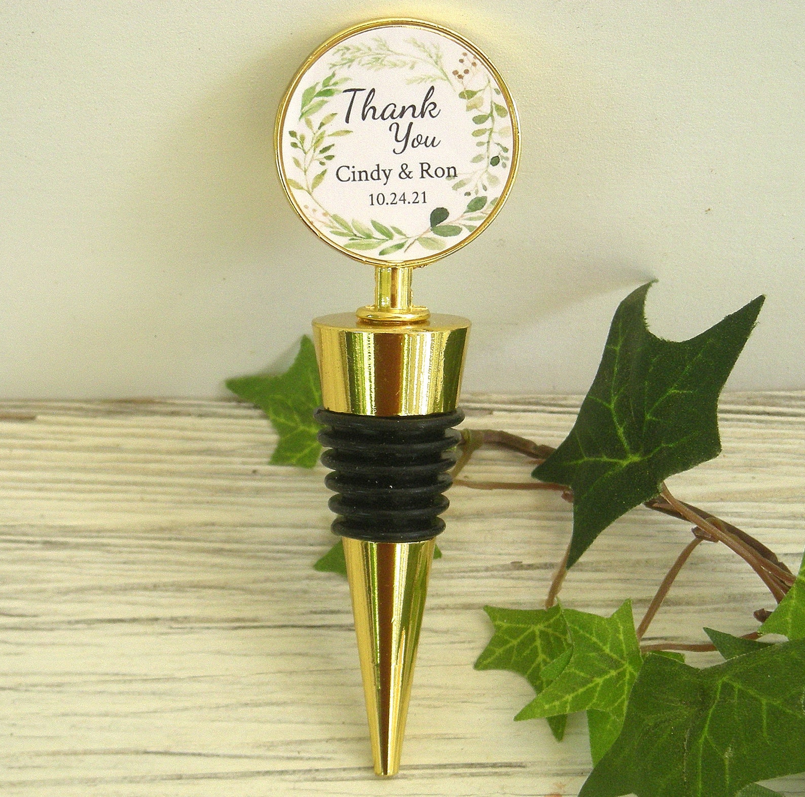 Silver Wine Stopper Wedding Favors Silver Copper Bronze Gold Etsy