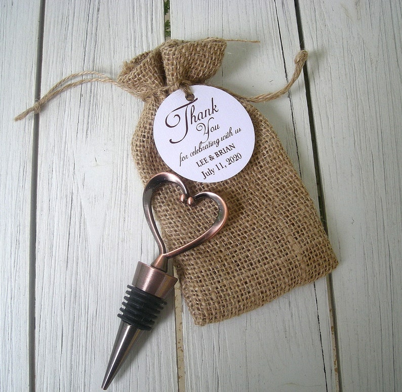 Heart Bottle Stopper Favors Gold Heart Wine Bottle Stoppers Etsy