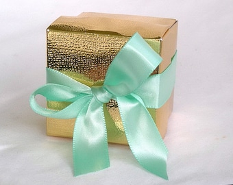 Custom Favor Box Silver Navy Burgundy Mint Green n Gold Wedding Favor Boxes Blush Pink Favor Box w Personalized Tags Wedding Shower Favors