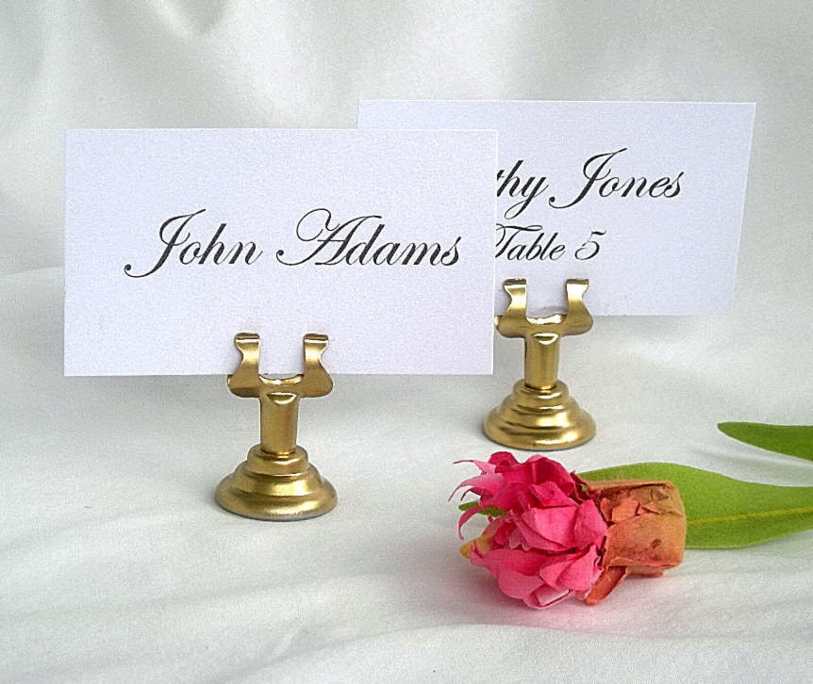 Gold Place Card Holders Gold Table Card Holders Wedding Menu Etsy