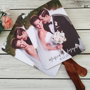 Personalized wedding Fans or Birthday photo Fan Favors Custom wedding photo Fans Printed Fully and assembled Photo fans or graduation fans