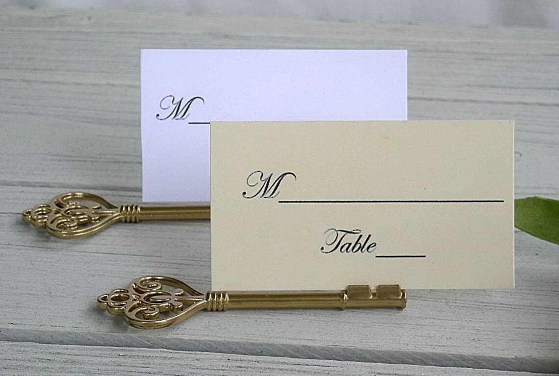 Key Place Card Holders Key Wedding Favors Key Table Number Etsy