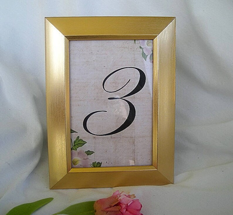 Table Card Frame Frames Gold Wedding Table Number Card Frames Etsy