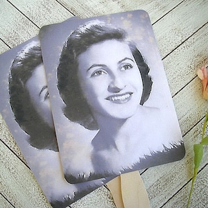 Custom Birthday Fans Adult or Child Birthday Photo Fan Anniversary Fans Personalized Printed Assembled 80th 50th Birthday Photo Fans