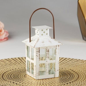 Mini Table Lantern Wedding Tea Light Holders Wedding Candle Holder Mini Lantern Favors White Black Vintage Blue Custom Personalized Favors