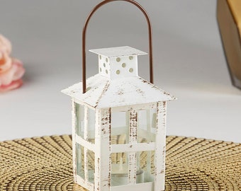 Mini Table Lantern Wedding Tea Light Holders Wedding Candle Holder Mini Lantern Favors White Black Vintage Blue Custom Personalized Favors