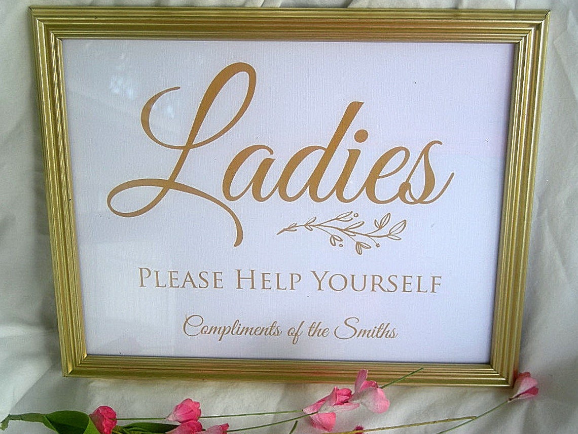 Custom Bathroom Wedding Sign Wall Decor & Art Personal Etsy