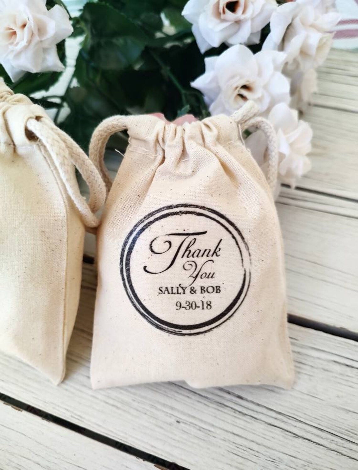 Personalized Wedding Favor Bags Custom Wedding Favor Bags Cotton Muslin ...