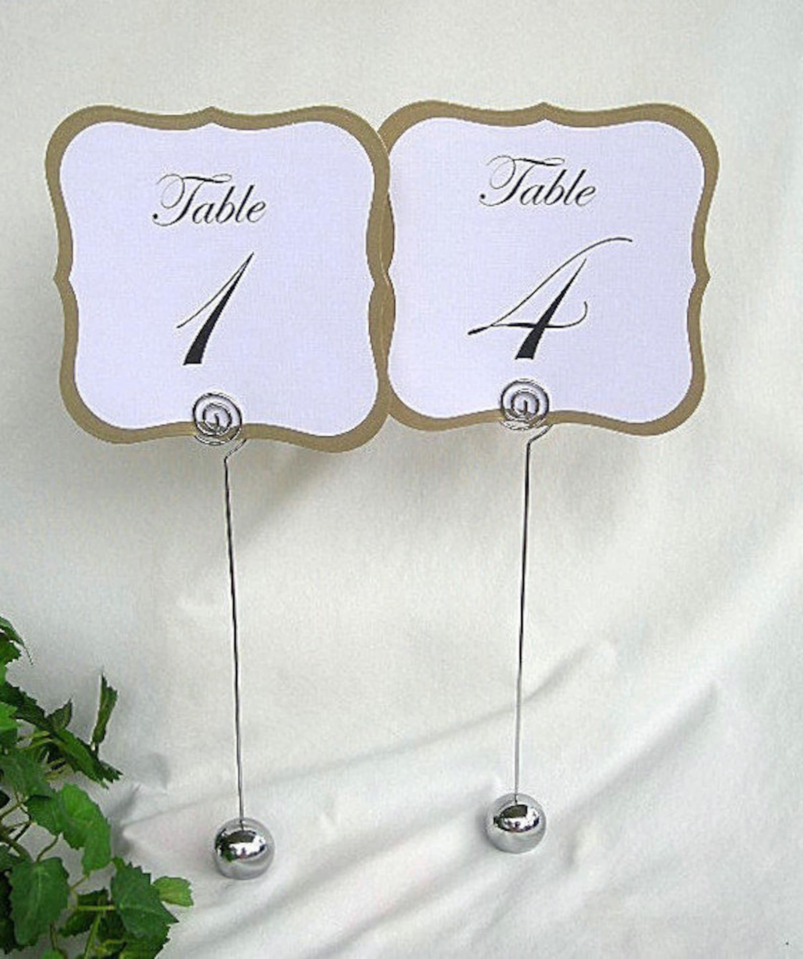 Table Number Holders Tall Place Card Holders Gold Wedding Etsy