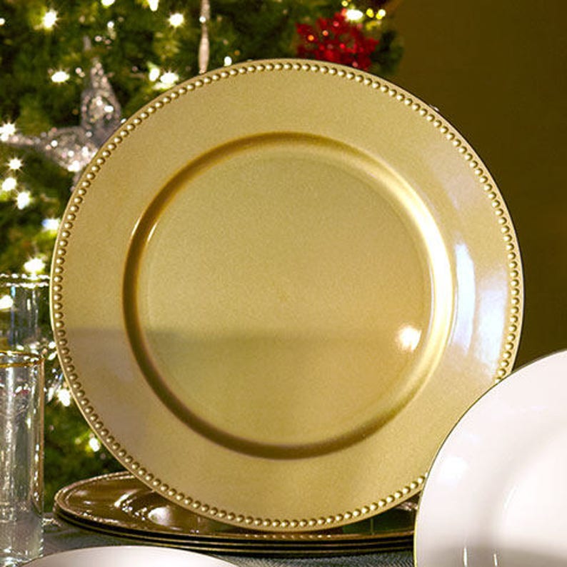 Charger Plates Gold Wedding Chargers Silver White Red Charger Etsy