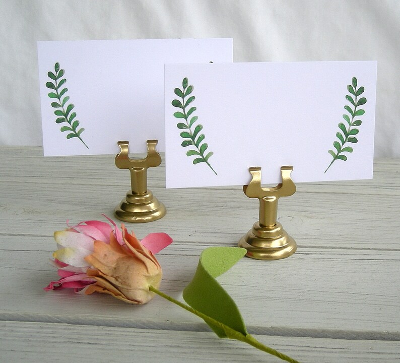 Gold Table Number Holder Table Card Holders Wedding Menu Etsy