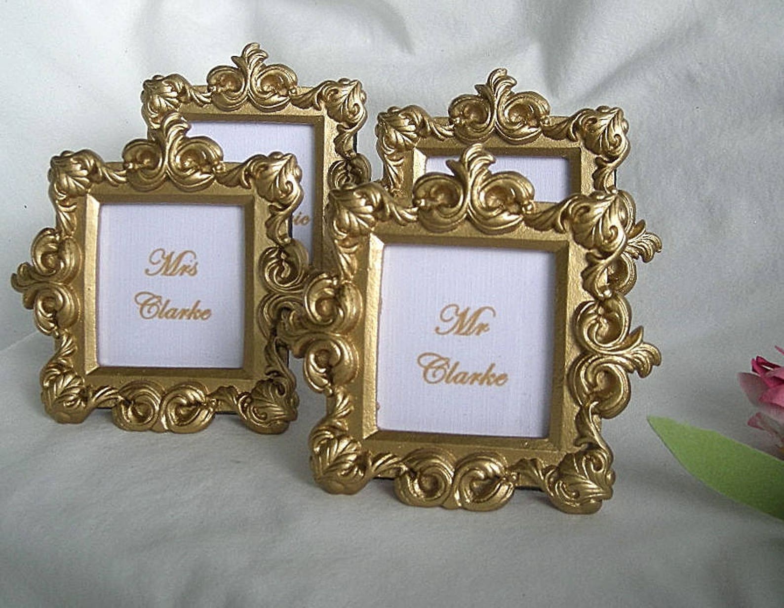 Mini Gold Frames Wedding Place Card Holders Mini Gold Place Etsy