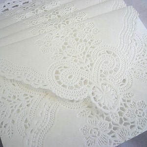 Doily Lace Envelopes Wedding Lace Envelope Custom Wedding Envelopes Lace Wedding Envelopes White Lace Envelope Wedding Invitation Envelopes image 1