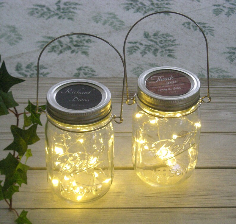 Fairy Light Jars Mason Jar Lights Wedding Lights Rustic Lantern Firelfly Lights Vintage Hanging LIghts Hanging Party Deocration String Light image 2