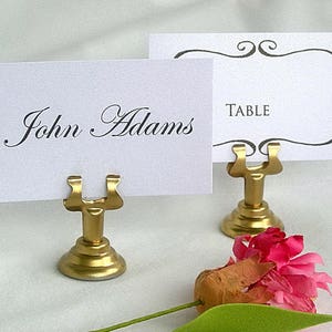 Porta-cartões de mesa dourado, porta-cartões em ouro rosado, porta-cartões de mesa de casamento, harpa dourada, porta-cartões com nome de casamento