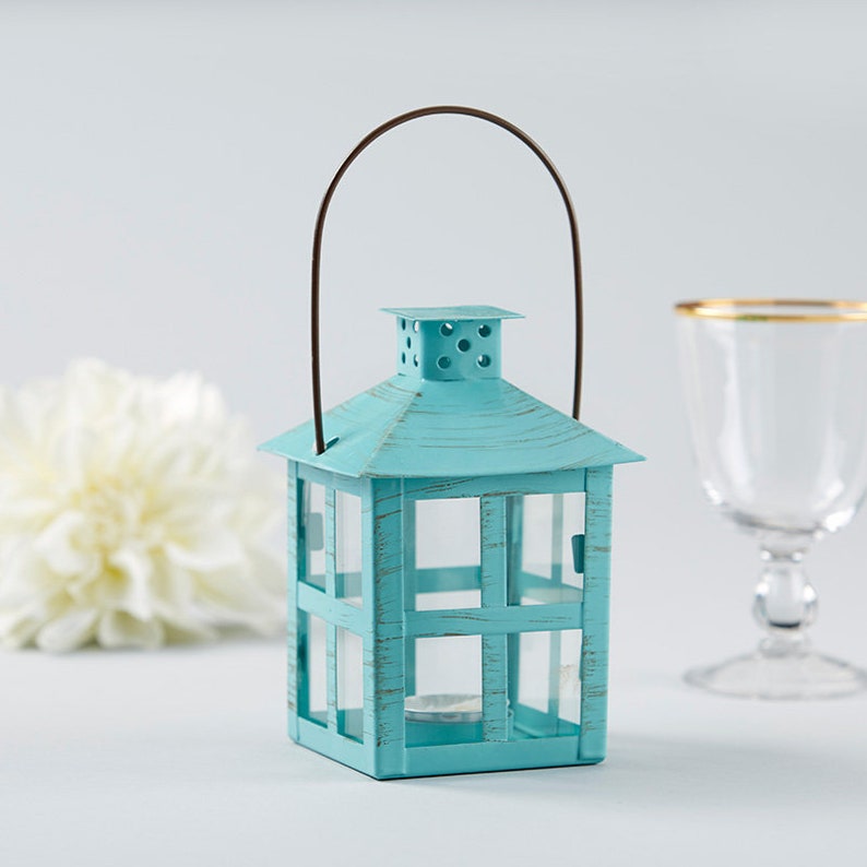 Mini Table Lantern Gold Candle Holder Tea Light Holder Wedding Lantern Favo...