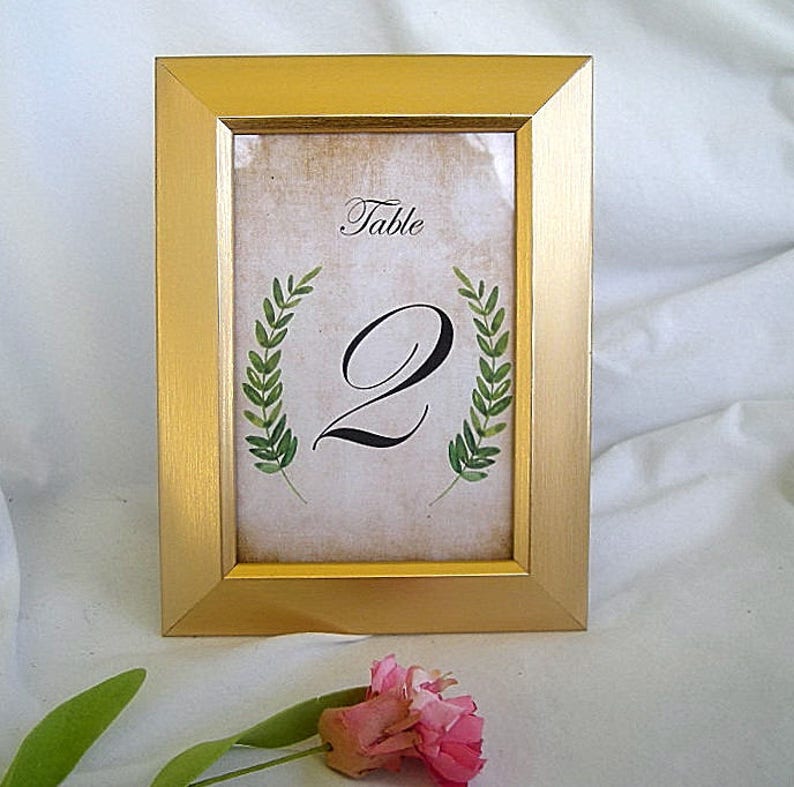 Table Number Frame Gold Table Card Frames Wedding Table Etsy