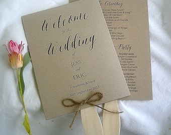 Rustikale Hochzeit Fans montiert rustikale Hochzeit Fans personalisierte Hochzeit Fans Hochzeitsprogramm Fans benutzerdefinierte Hochzeit Fans voll montiert gedruckt