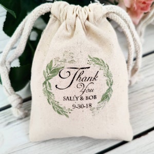 Personalized Wedding Favor Bags Custom Wedding Favor Bags Cotton Muslin ...
