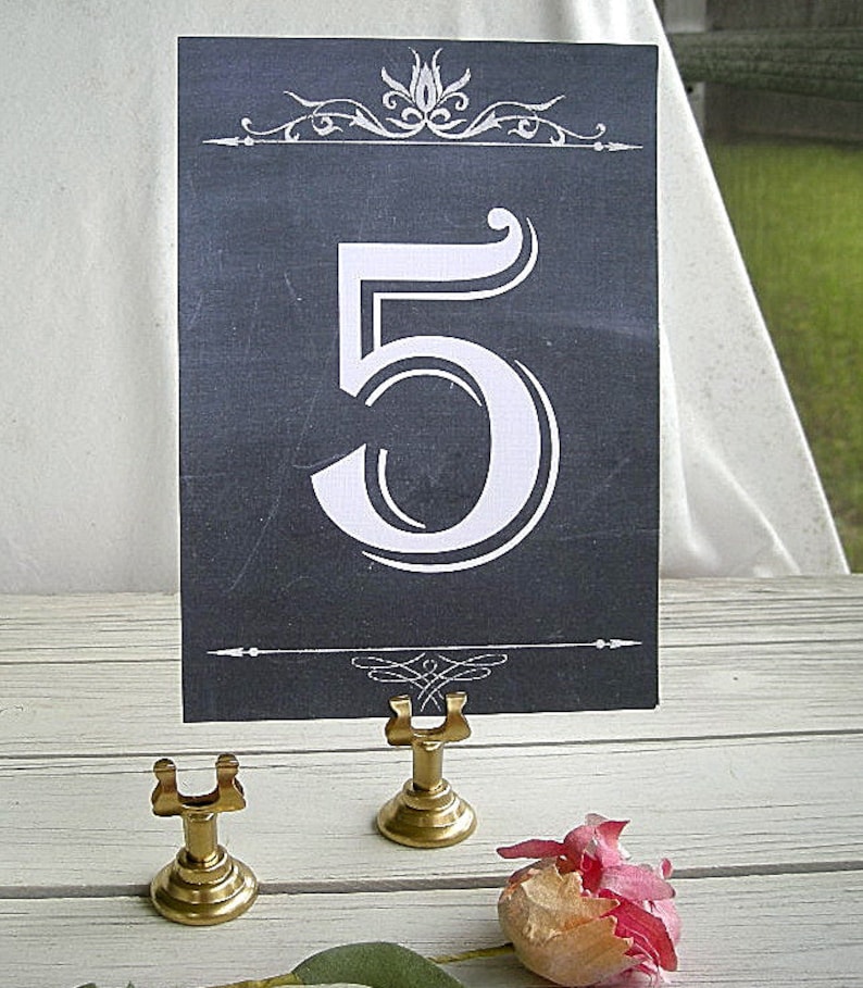 Table Number Holders Tall Place Card Holders Gold Wedding Etsy