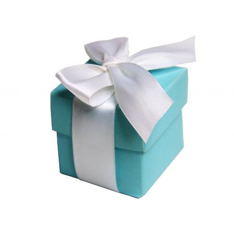 Personalized Favor Box w Custom tags Wedding Favor Boxes Turquoise Pink Gold Silver Navy Thank you Favors Quinceanera Bridal Shower Wedding image 1