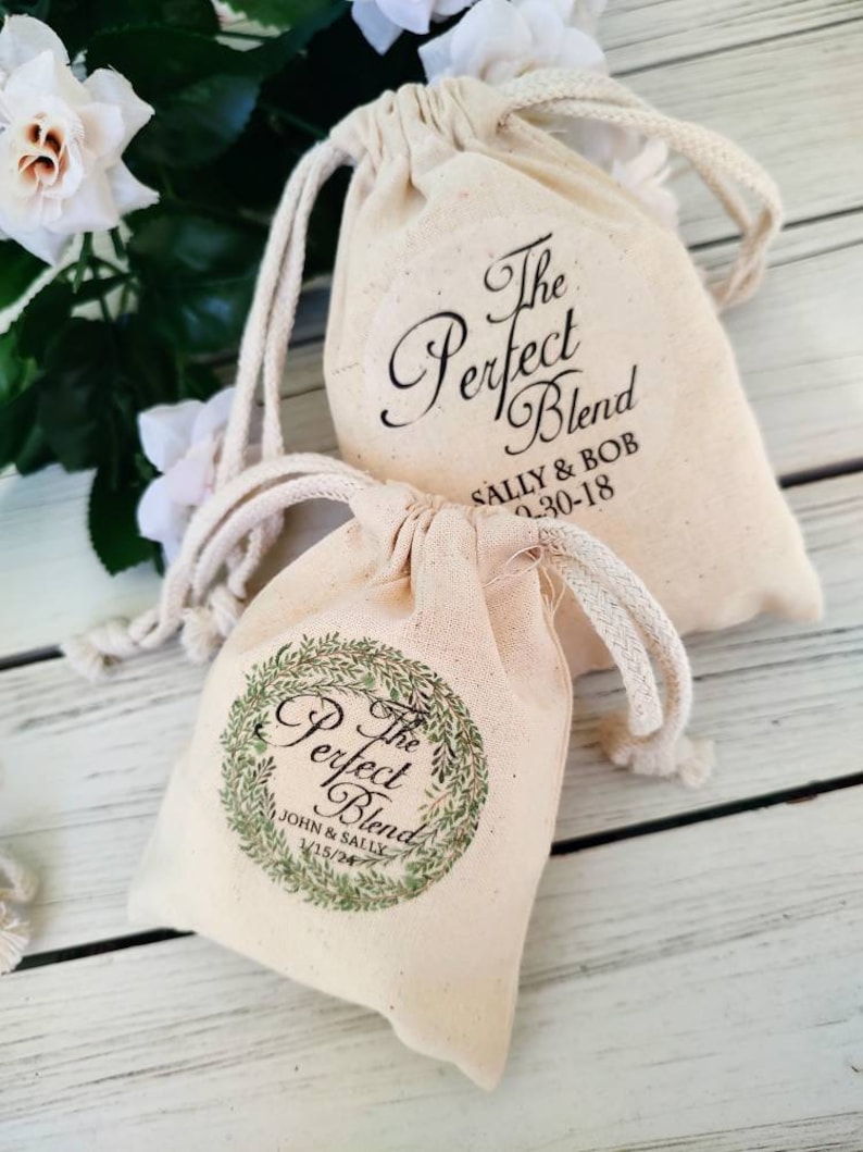 Personalized Wedding Favor Bags Custom Wedding Favor Bags Cotton Muslin ...