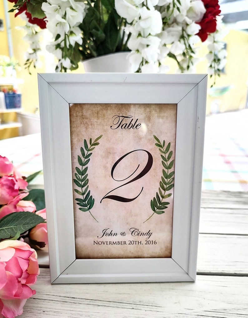 Table Number Frame Wedding Table Card Frames White Table Card Etsy