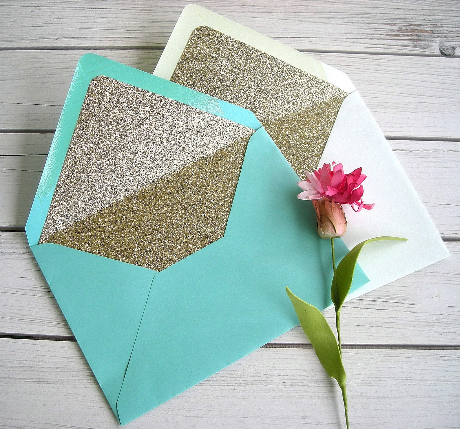 Gold Glitter Envelopes Ivory Glitter Lined Wedding Invitation Etsy