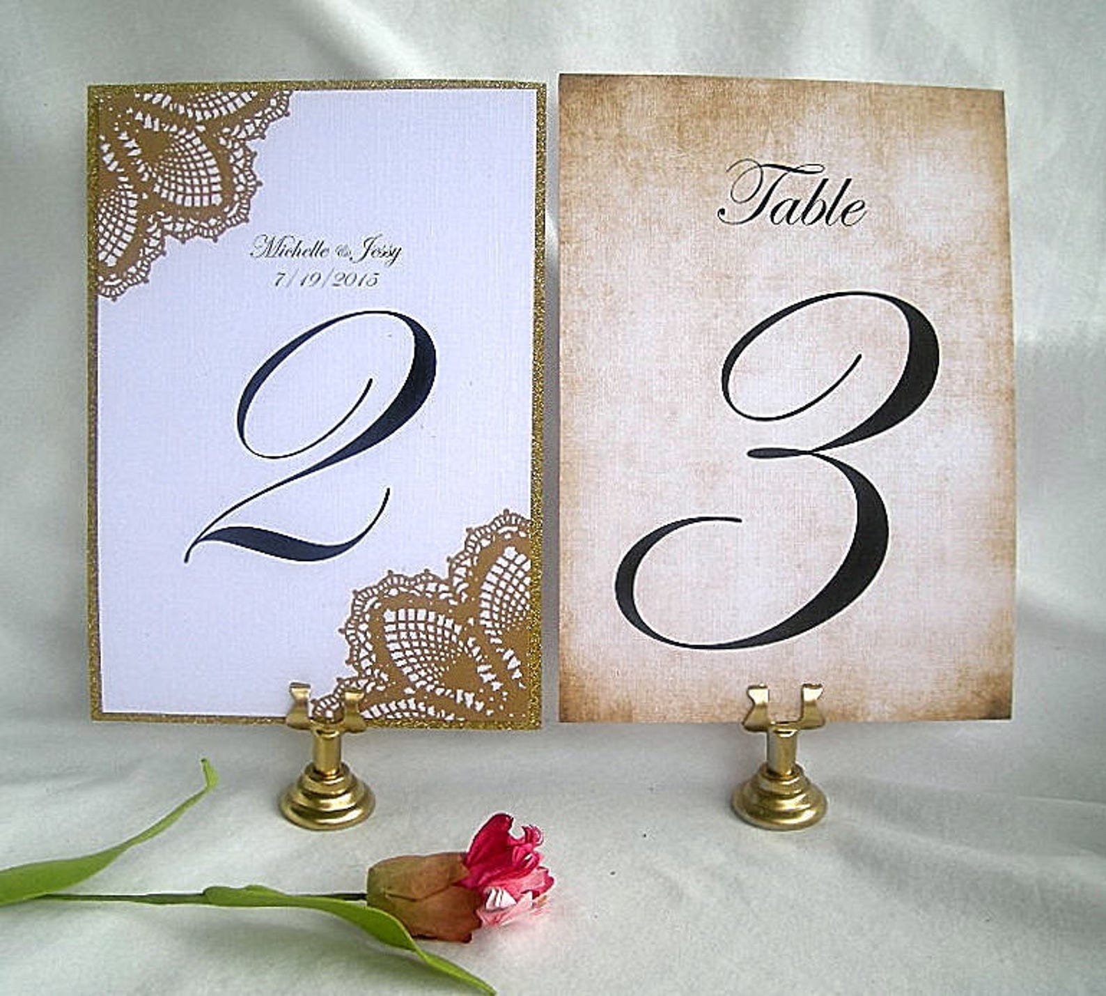 Gold Place Card Holders Gold Table Card Holders Wedding Menu Etsy