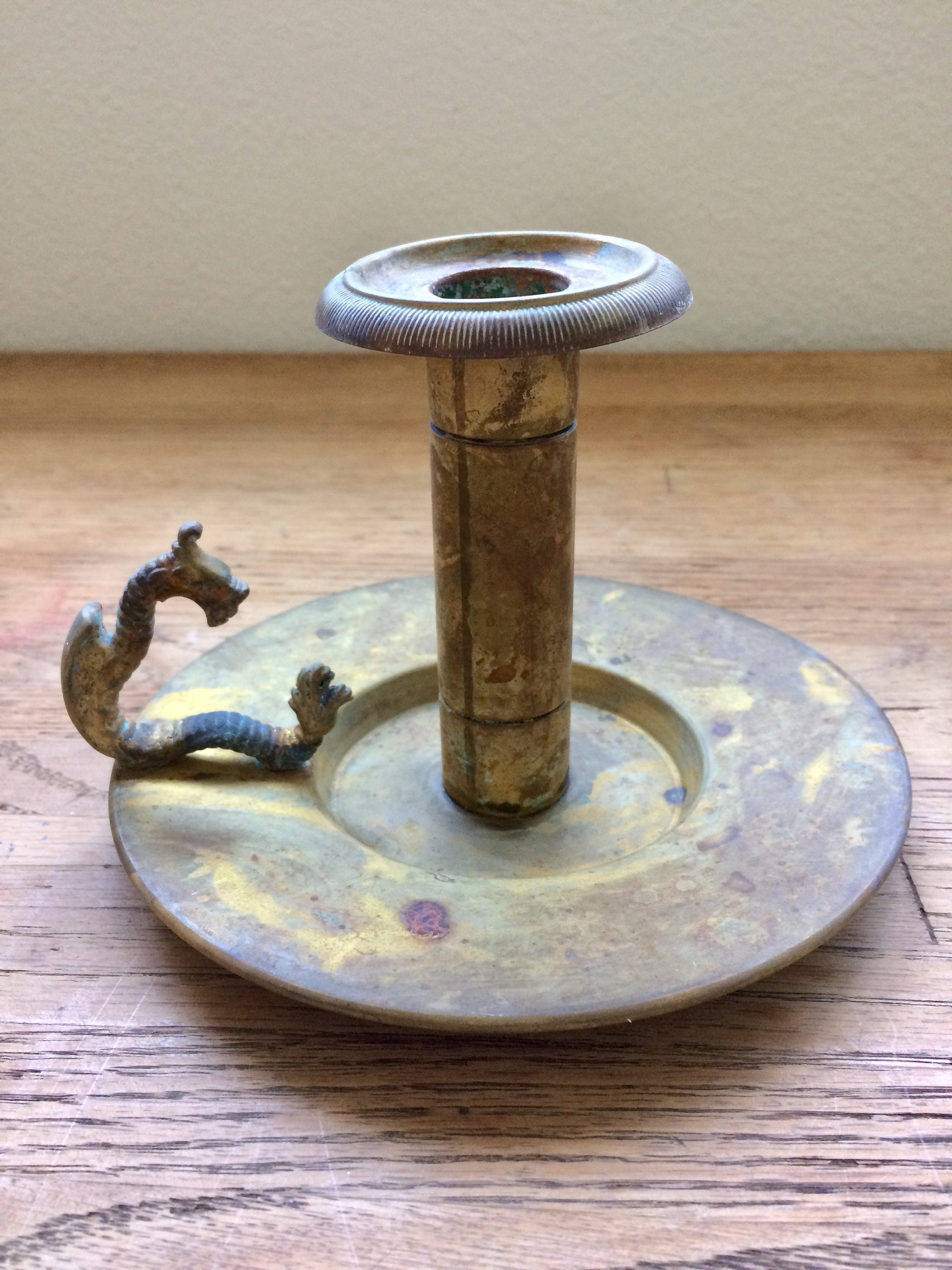 Antique Brass Dragon Candlestick Holders Vintage Brass Dragon Etsy