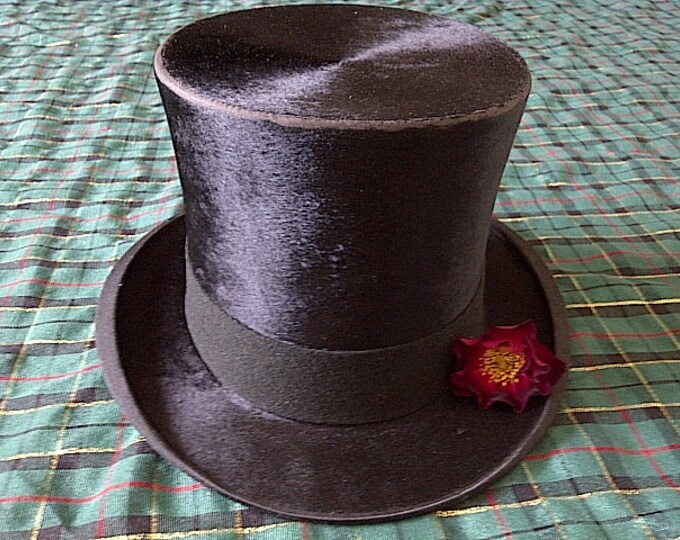 Top Hat 'knox New York' Size 6 3/4 Beaver Fur Silk Etsy