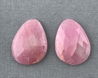 Details about / Natural Multi Sapphire,Slice Pair,Fancy Shape,Rose Cut,Sapphire Pairs Gemstone